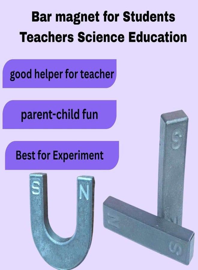 ESPtronics مغناطيس قضيب من قطعتين من إي إس بيترونيكس، طول كل منهما 50 مم، مزود بعلامات القطبين الشمالي والجنوبي، مناسب للمشاريع، ومجموعة تجارب علمية تعليمية لطلاب المدارس، للاستخدام في الفصول الدراسية والمختبرات، مغناطيسي - Image 5